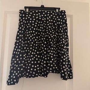 Pins & Needles Black and White Polka Dot A-Line Skirt
